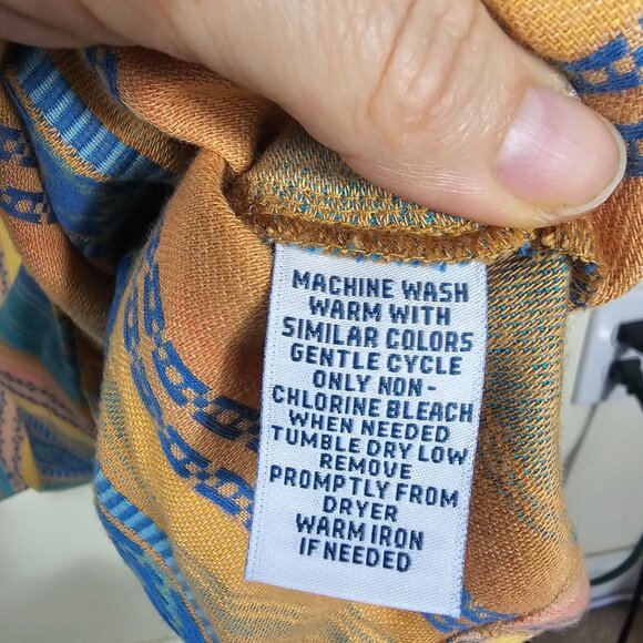 Go Softly Patio Dress 1X Southwestern Embroidered Pullover Pockets Boho Aztec - Picture 9 of 9